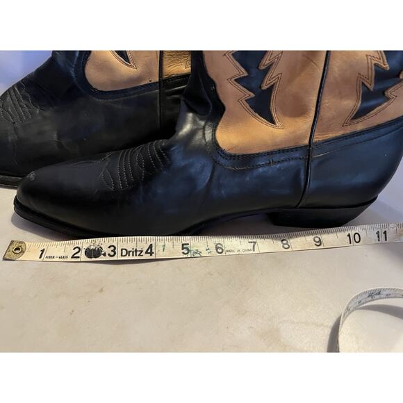 Vintage Seychelles Short Cowboy Boots Black Size 8 Western Boho Cowgirl 90's - Picture 2 of 6